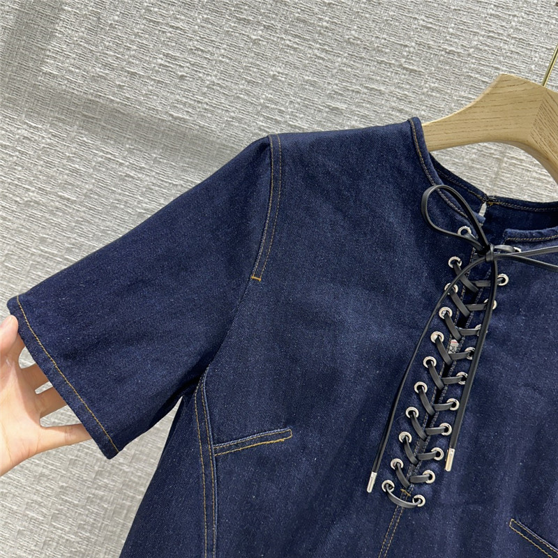 Alexander mcqueen denim mini dress replica designer clothes