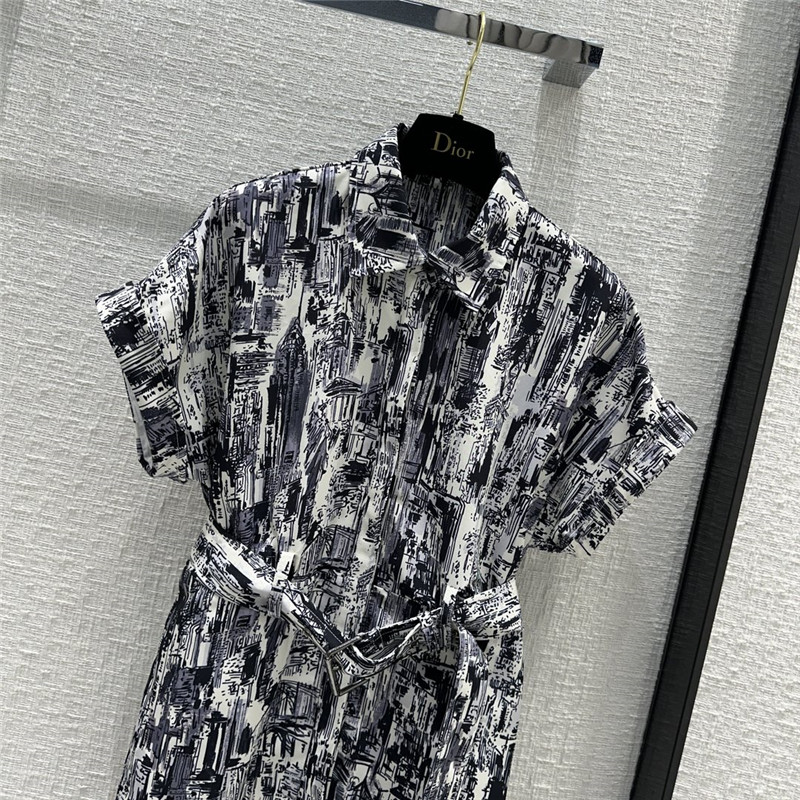 D10r mid length lining cap sleeve dress replica clothing