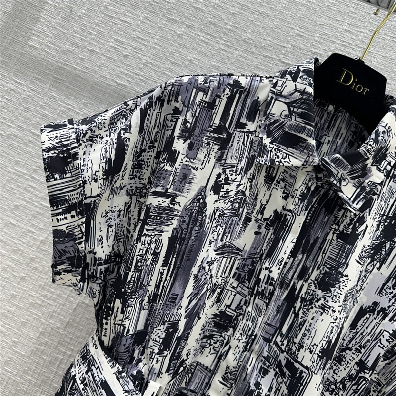 D10r mid length lining cap sleeve dress replica clothing