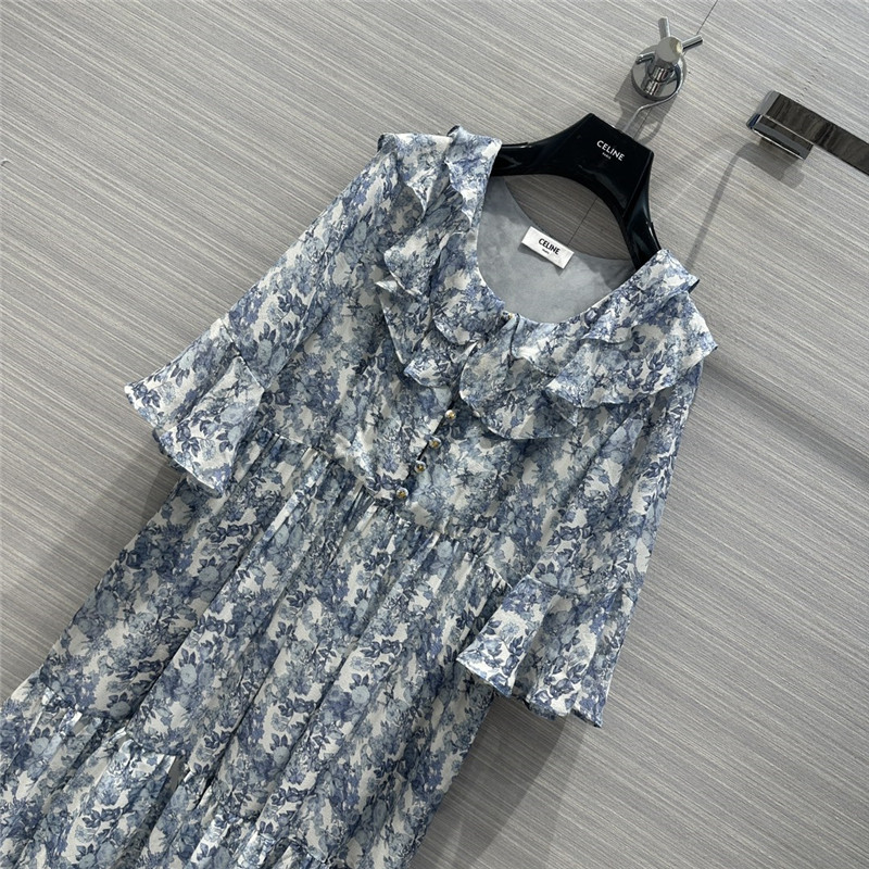 Ce1i*e retro french elegant silk dress replica clothes