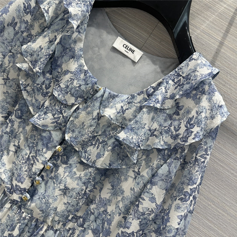 Ce1i*e retro french elegant silk dress replica clothes