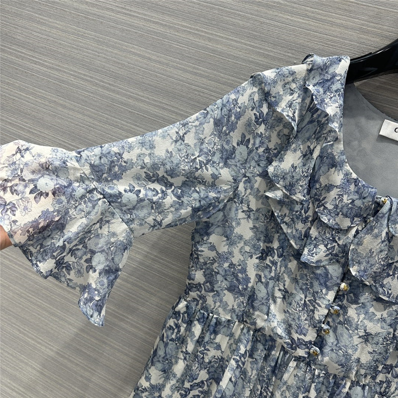 Ce1i*e retro french elegant silk dress replica clothes