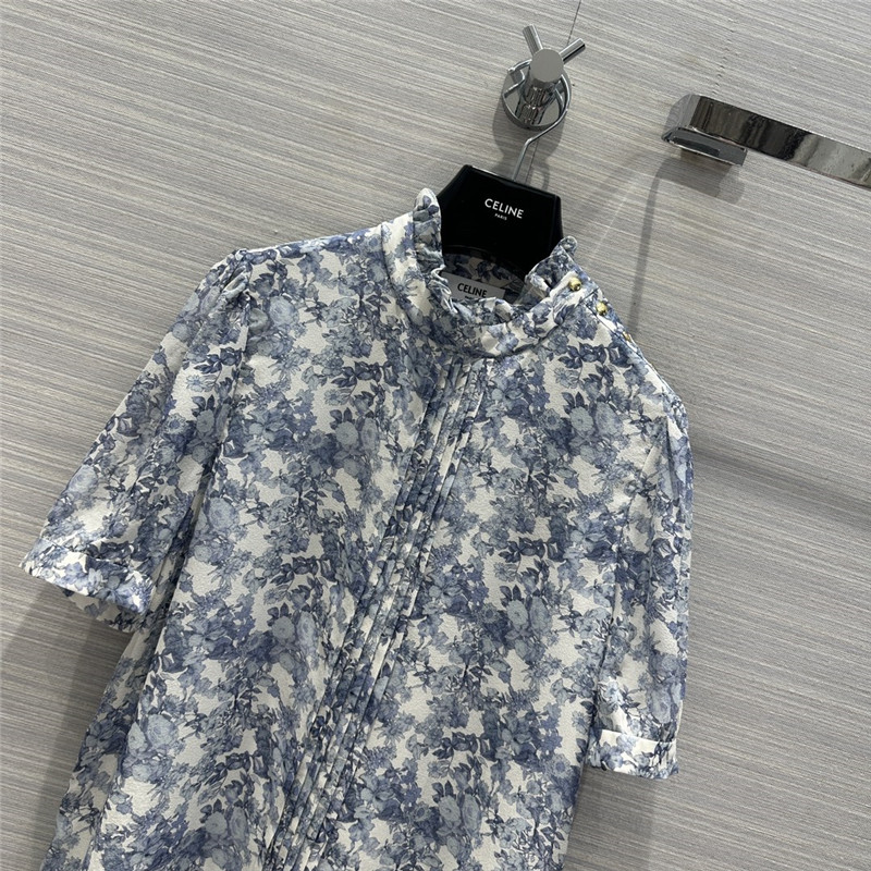 celine retro French elegant silk shirt replicas clothes