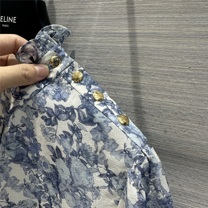 celine retro French elegant silk shirt replicas clothes