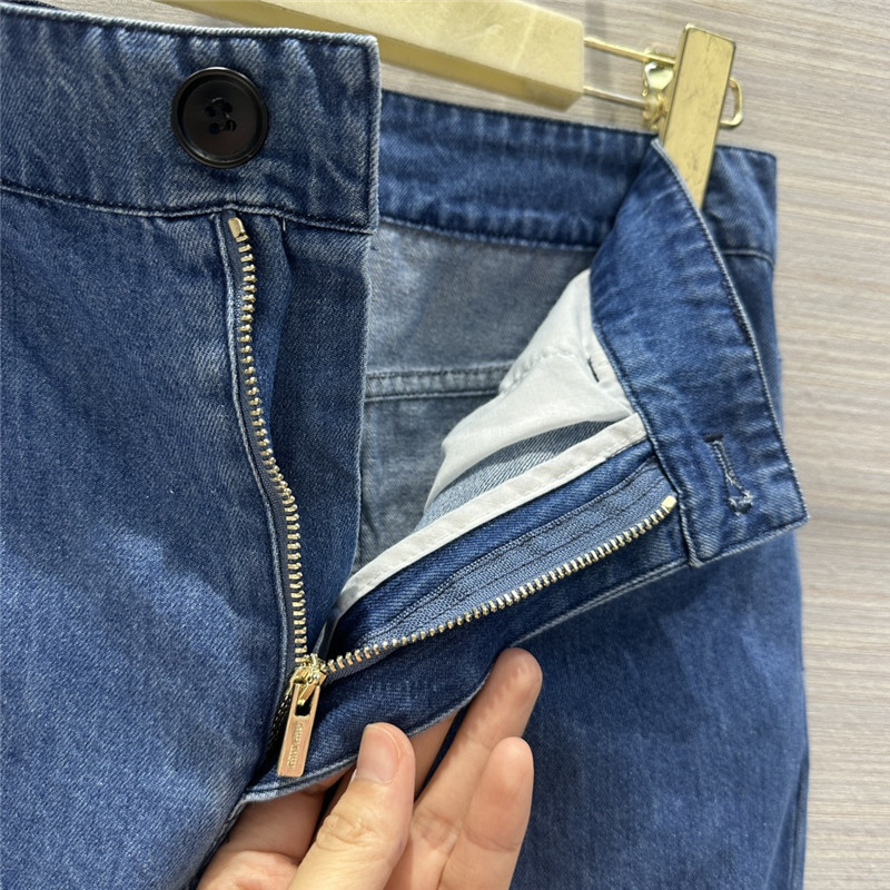 M1um1u denim mid-low-rise straight pants replica d&g clothing