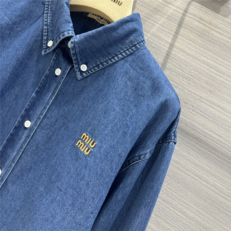 miumiu denim short shirt replica designer clothes