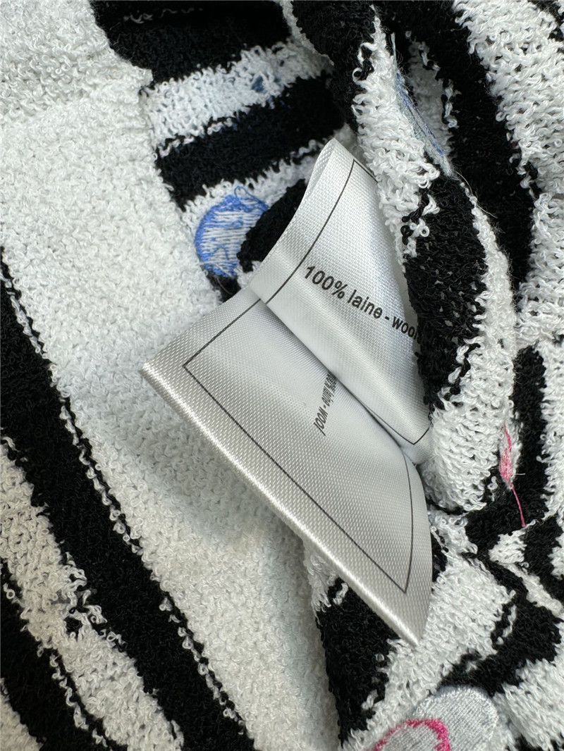 Ch**el black white striped knit tank top