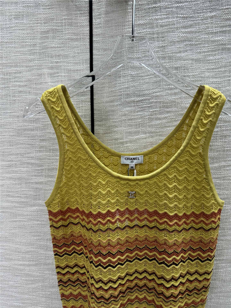 Ch**el wavy knitted vest replica designer clothes