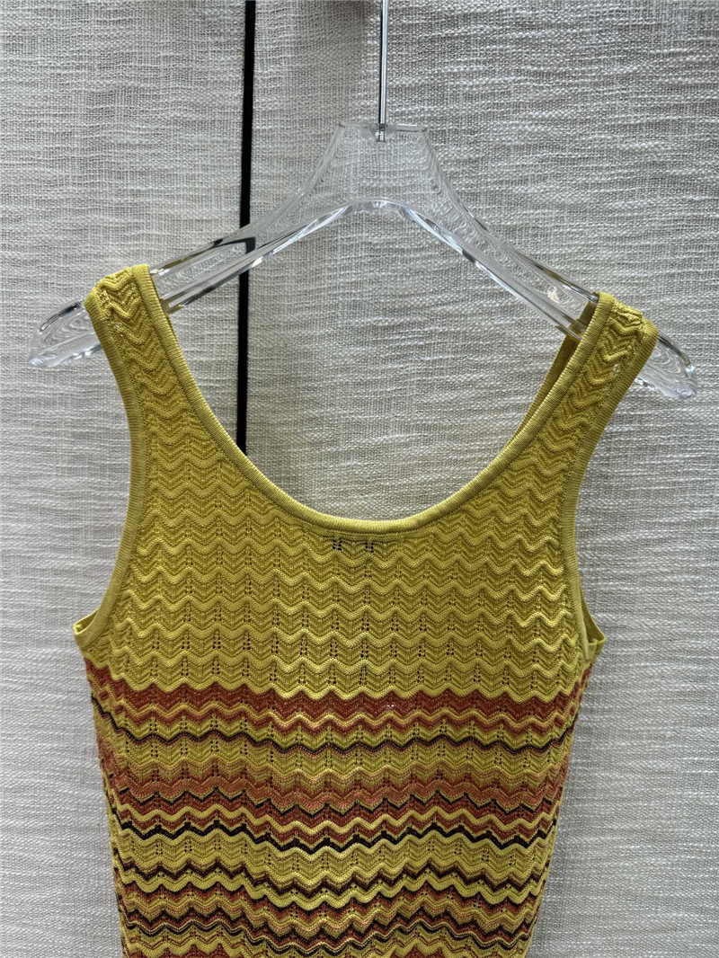 Ch**el wavy knitted vest replica designer clothes