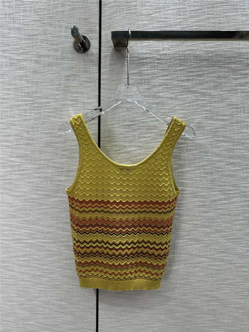 Ch**el wavy knitted vest replica designer clothes