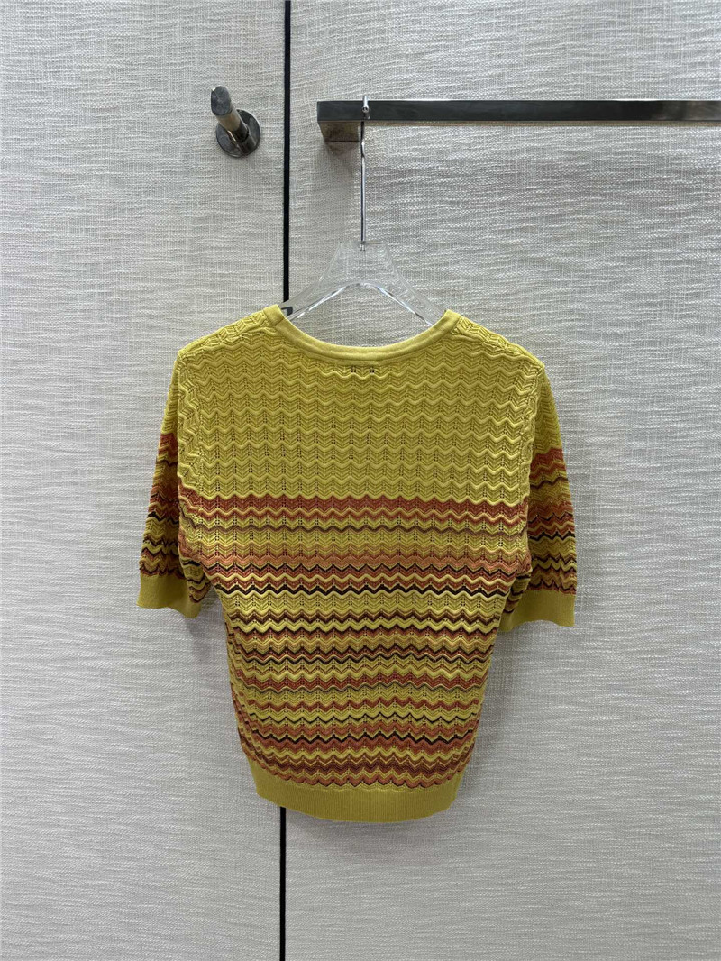 Ch**el wavy knitted short sleeve replica d&g clothing