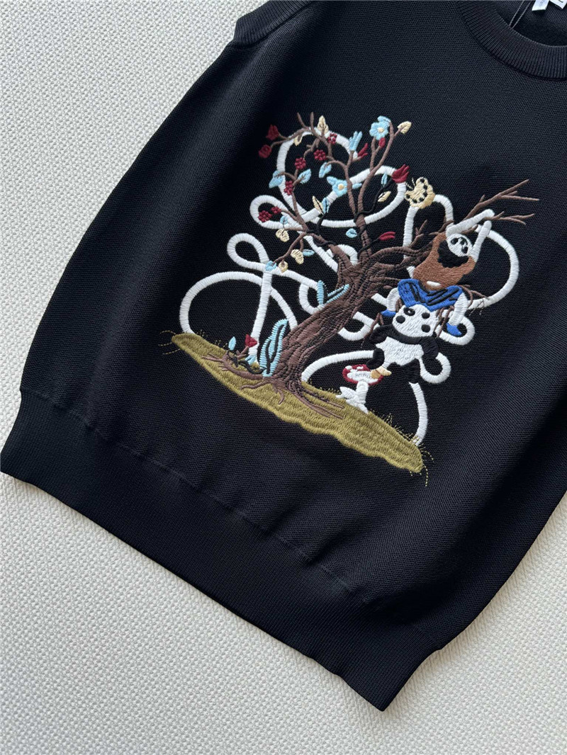 L0ew* heavy industry embroidery pattern t-shirt replicas clothes