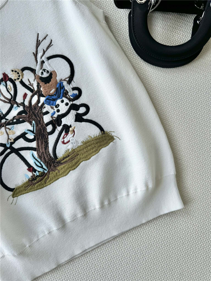 L0ew* heavy industry embroidery pattern t-shirt replicas clothes