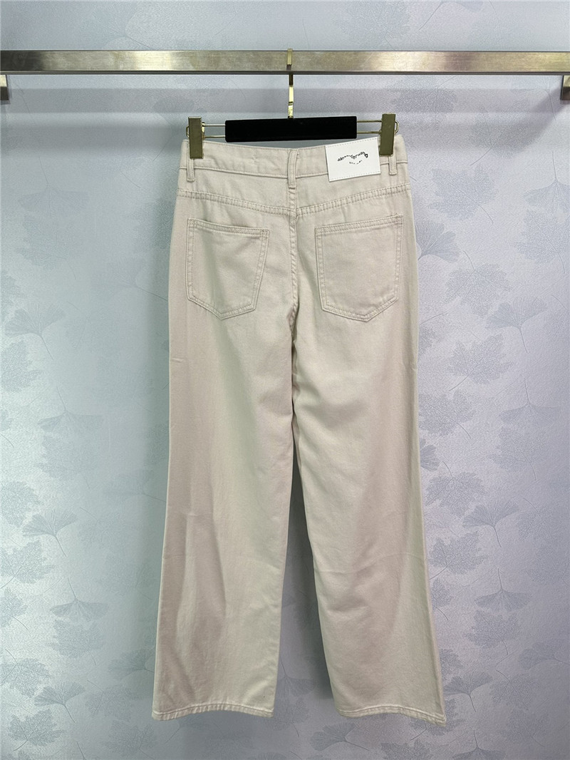 A1exa*der wang light brown denim straight pants replica clothing