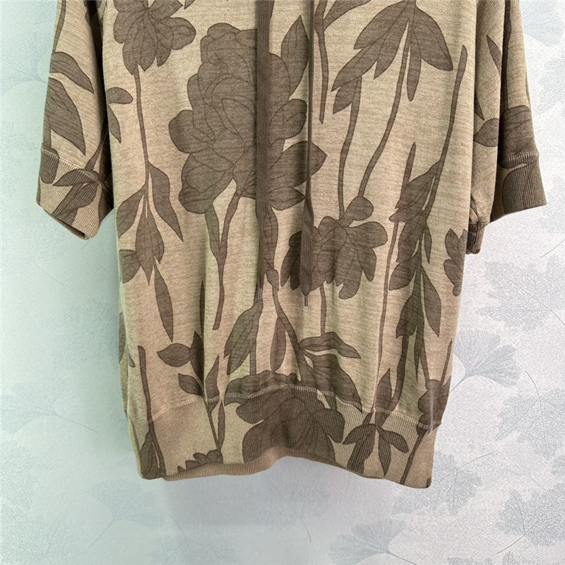 BC floral print hooded knit top cheap replica designer clothes