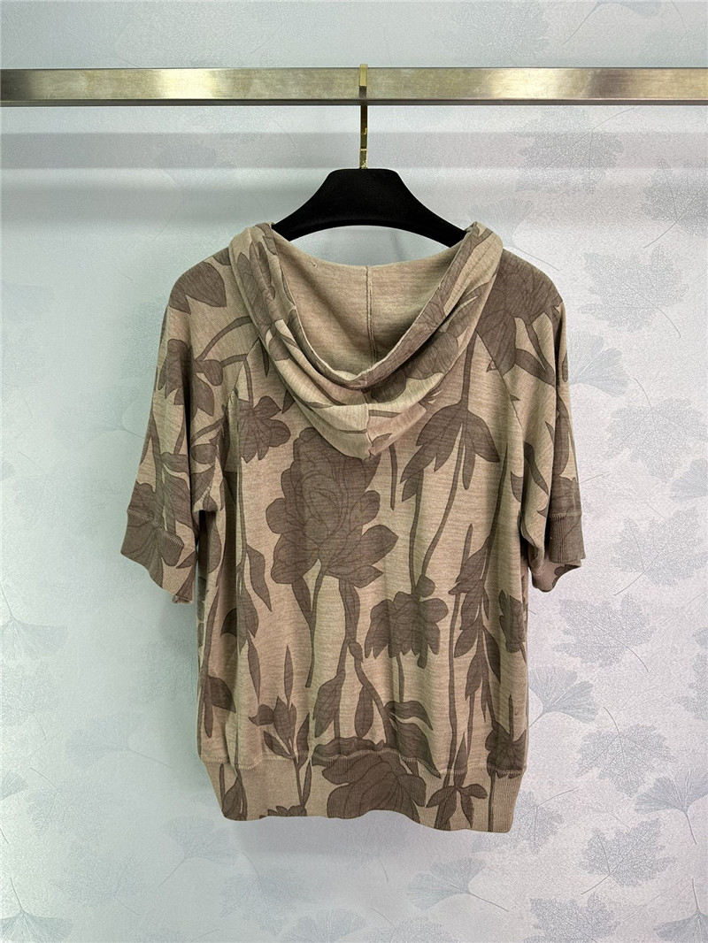 BC floral print hooded knit top cheap replica designer clothes