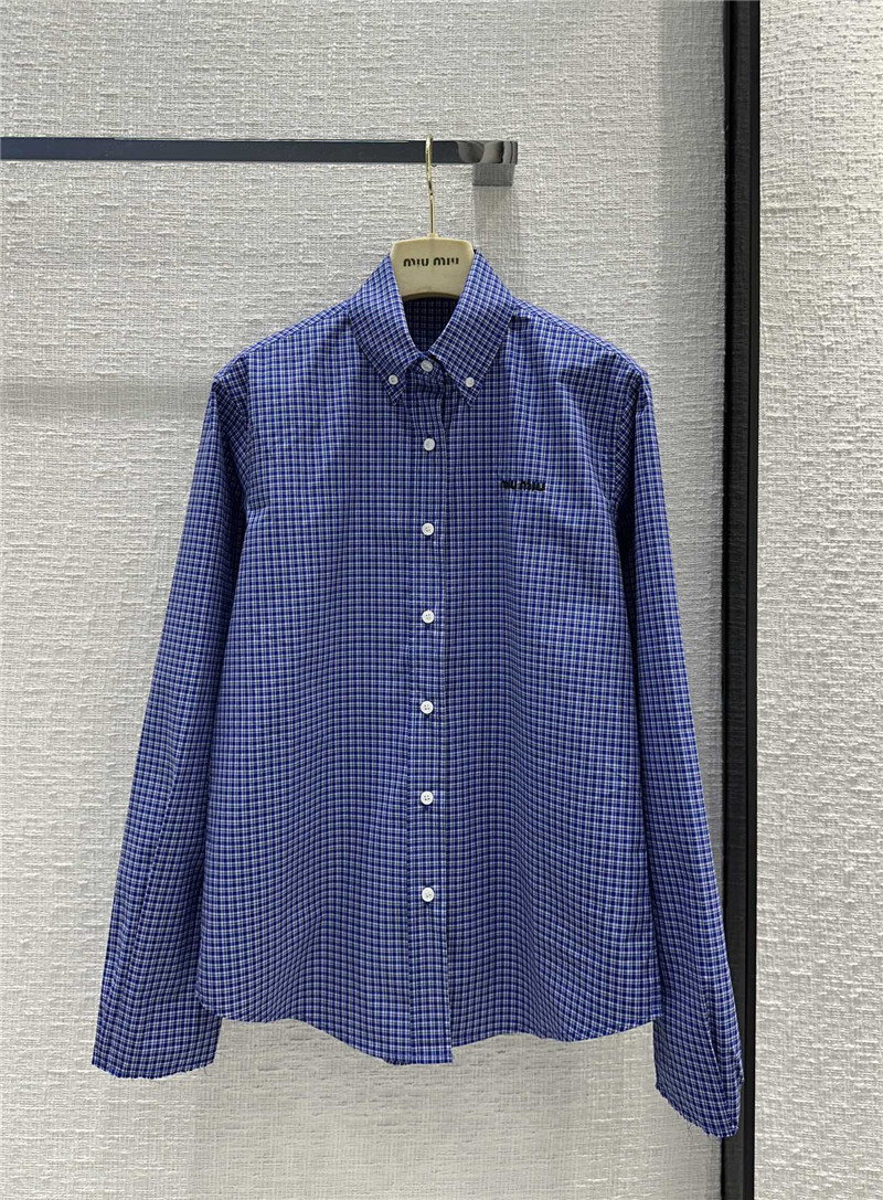 miumiu plaid shirt cheap replica designer clothes