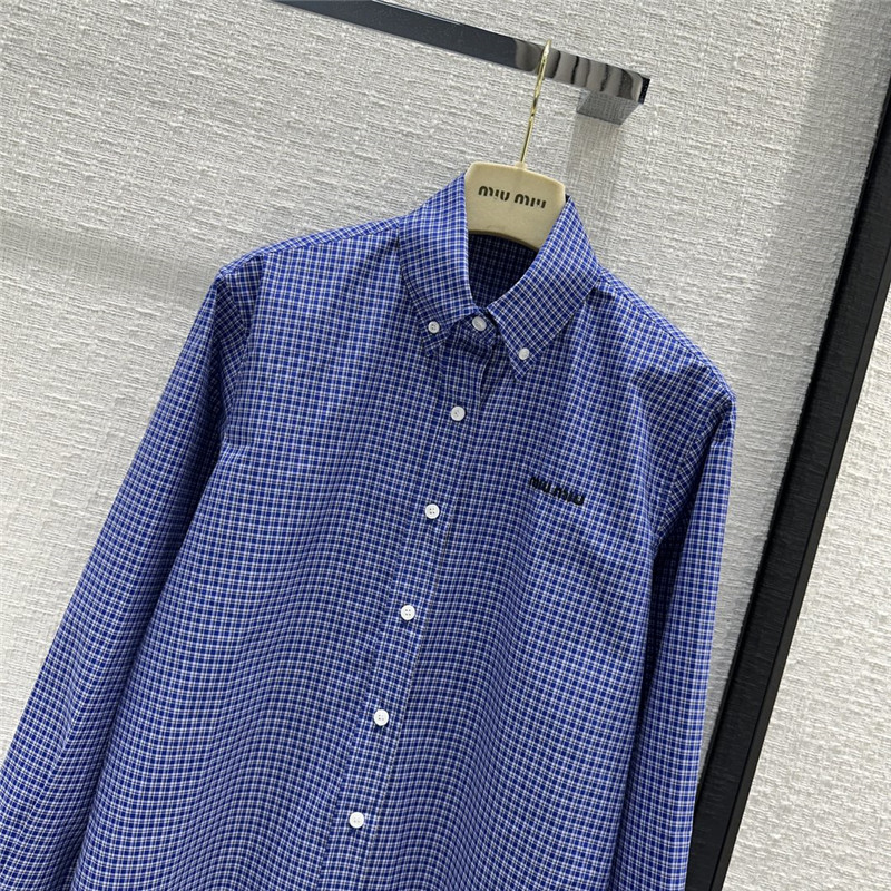 M1um1u plaid shirt cheap replica designer clothes