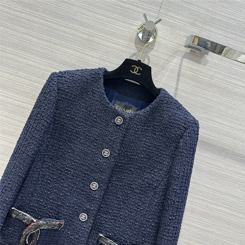 Ch**el woven soft tweed jacket replica d&g clothing