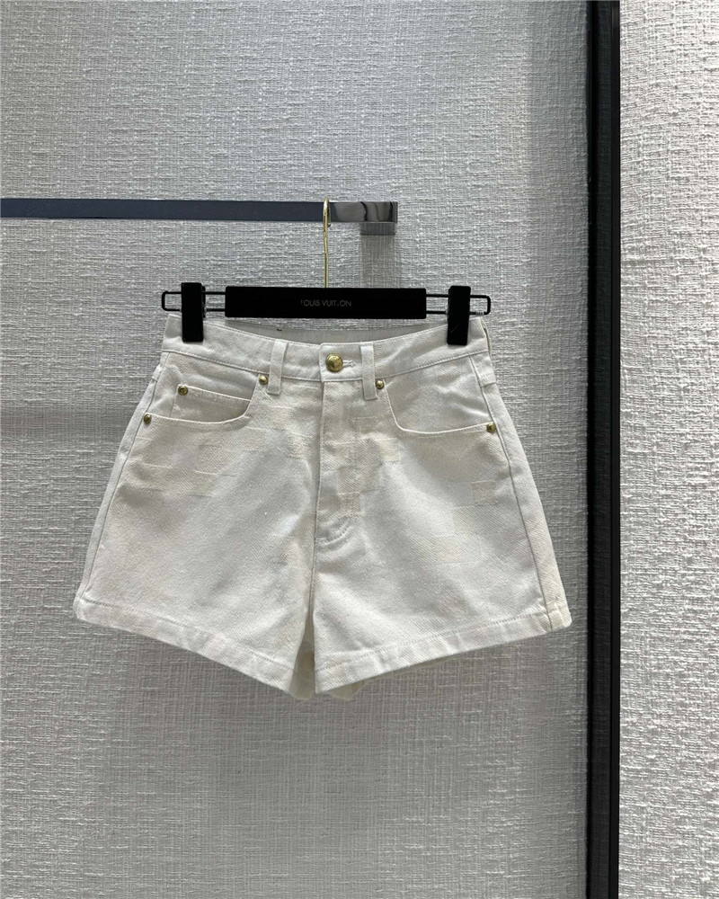 louis vuitton LV high waist denim shorts replica clothing