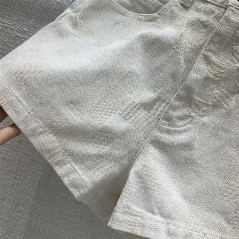 l0vis Vvtt0n lv high waist denim shorts replica clothing