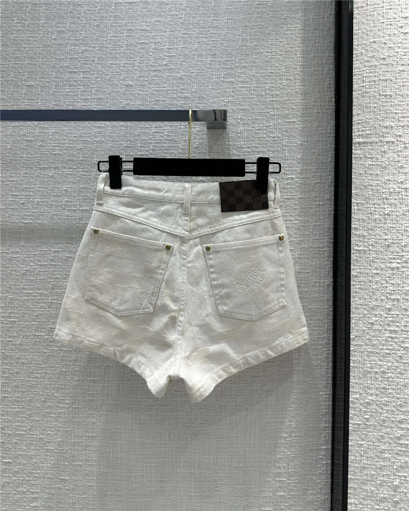 l0vis Vvtt0n lv high waist denim shorts replica clothing