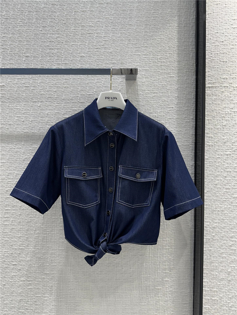 Pra*a original blue tencel denim suit replica d&g clothing
