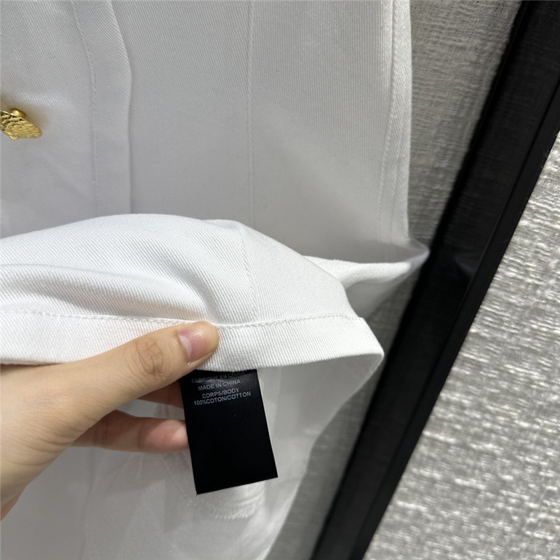 Balmain white denim buttoned dress replica clothing