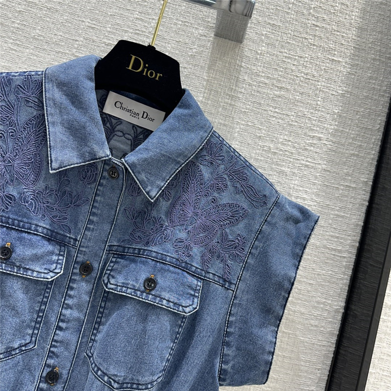dior pleated denim skirt replica clothes