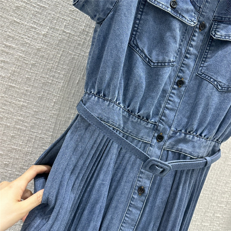 dior pleated denim skirt replica clothes