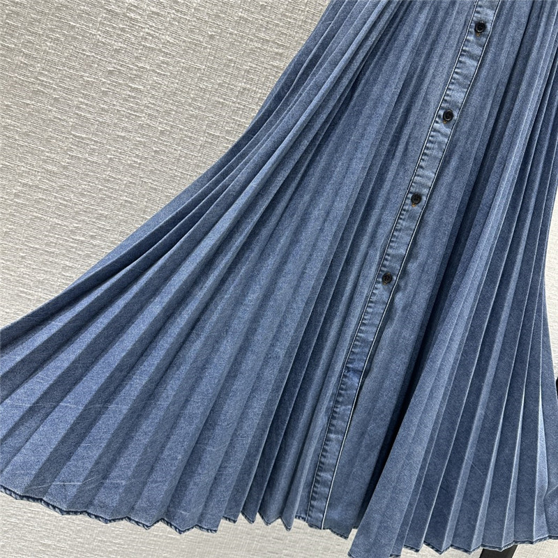 dior pleated denim skirt replica clothes