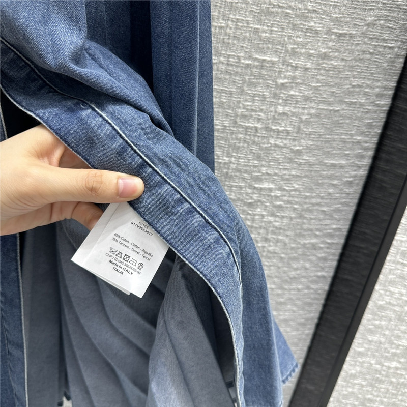 dior pleated denim skirt replica clothes