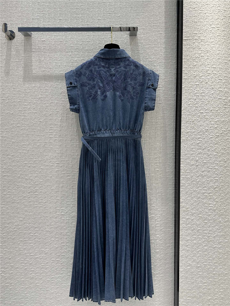 dior pleated denim skirt replica clothes