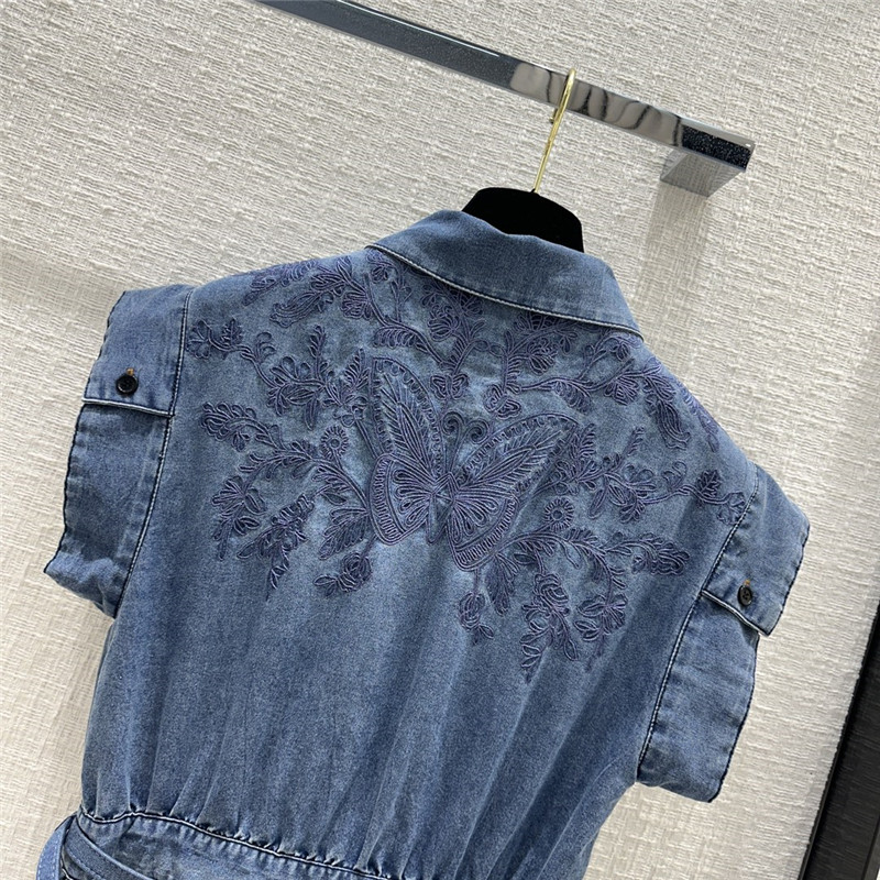 dior pleated denim skirt replica clothes