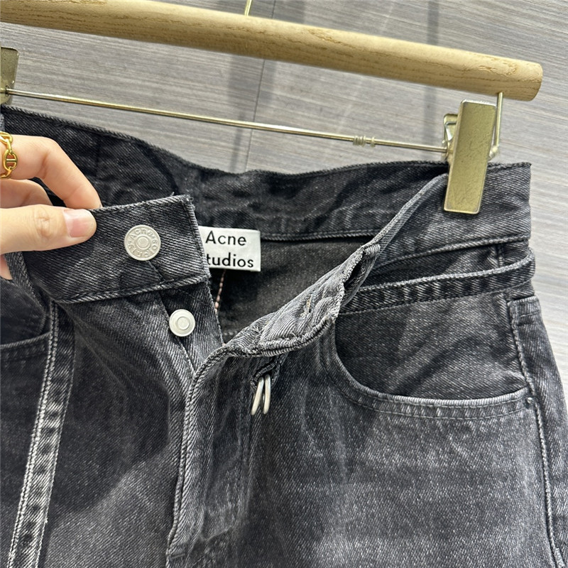 acne studios washed denim shorts cheap replica designer clothes