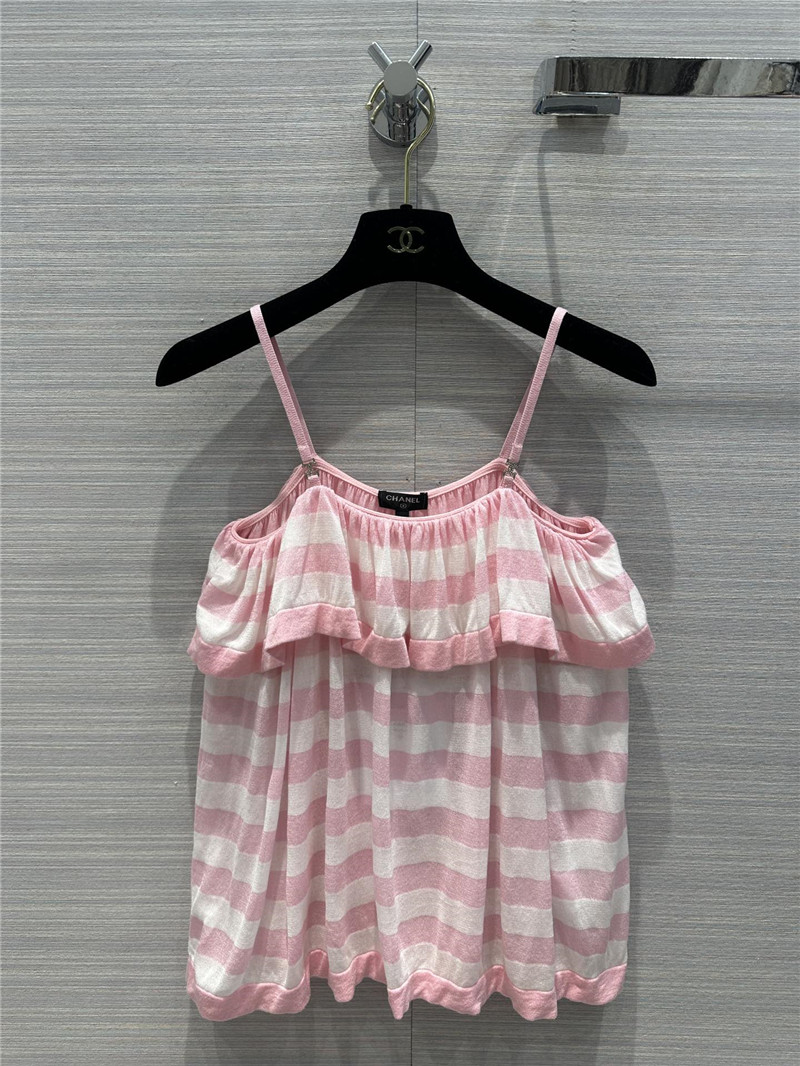 Chanel striped knitted suspender belt replica d&g clothing