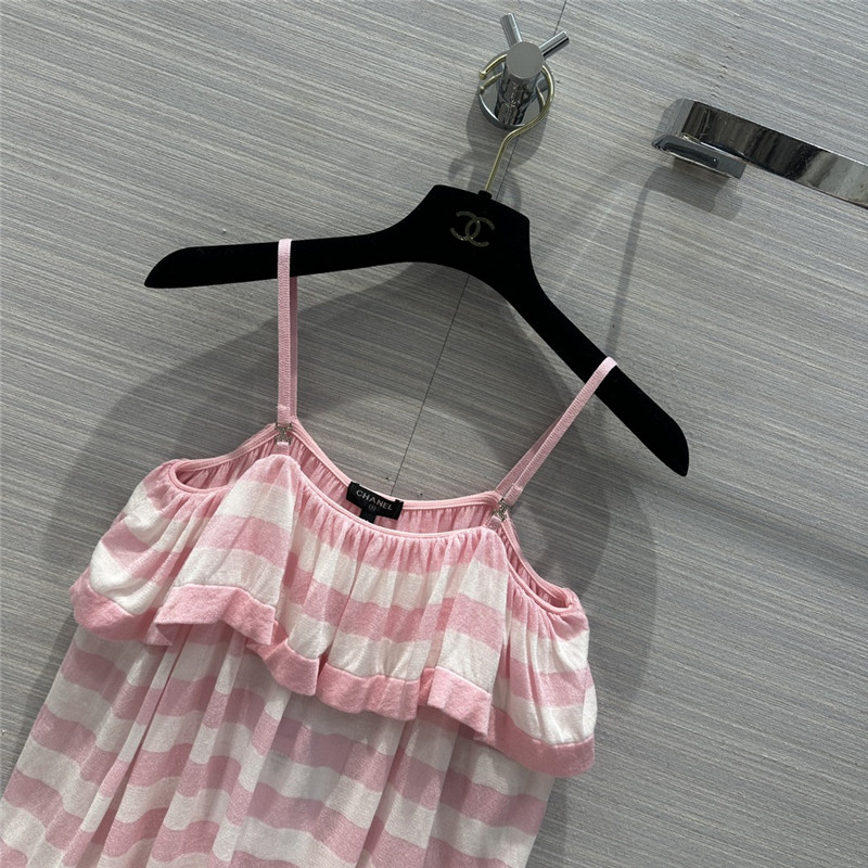 Ch**el striped knitted suspender belt replica d&g clothing