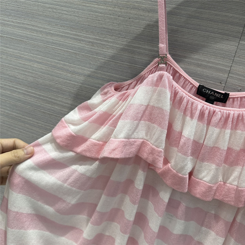 Ch**el striped knitted suspender belt replica d&g clothing