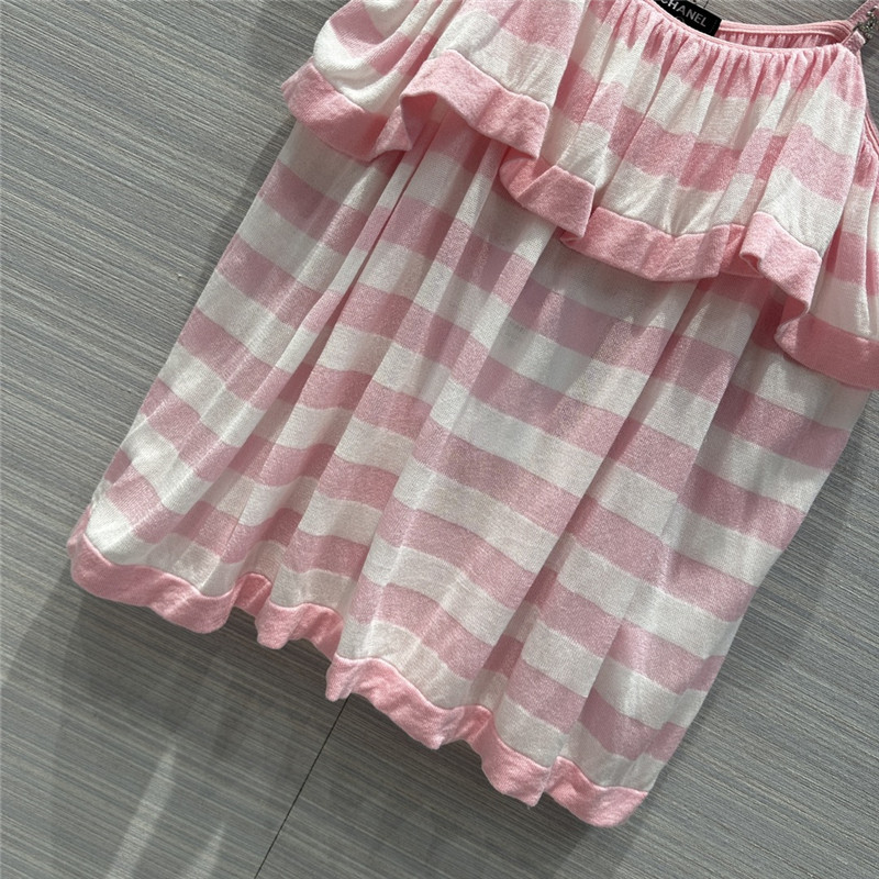 Ch**el striped knitted suspender belt replica d&g clothing