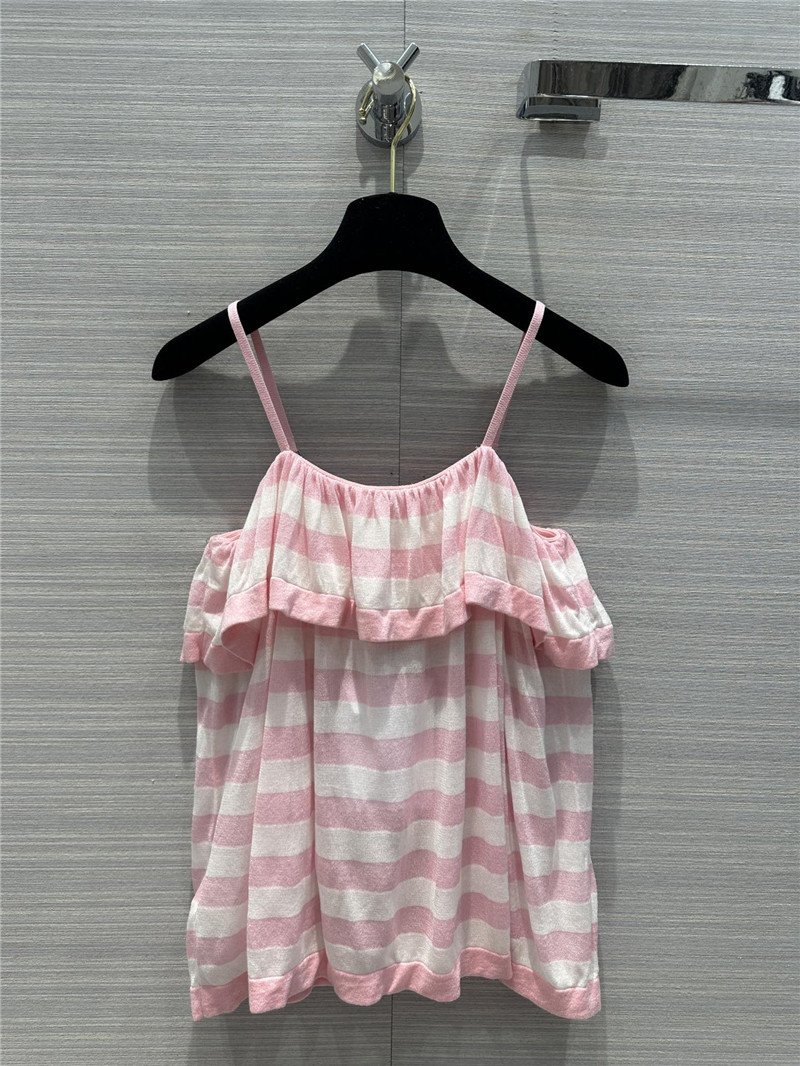 Ch**el striped knitted suspender belt replica d&g clothing