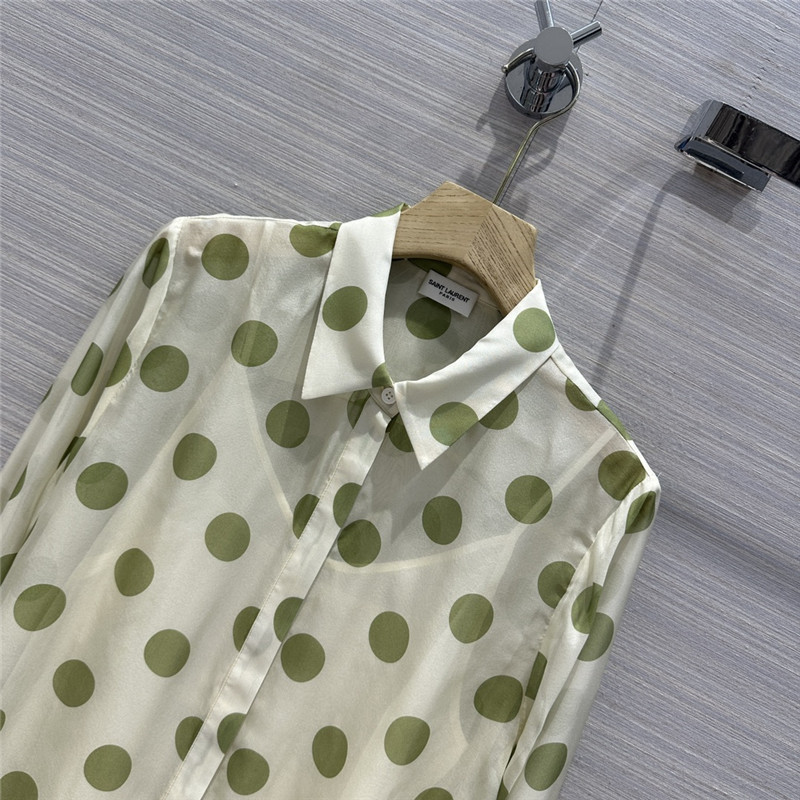 Y51 polka dot silk shirt cheap replica designer clothes