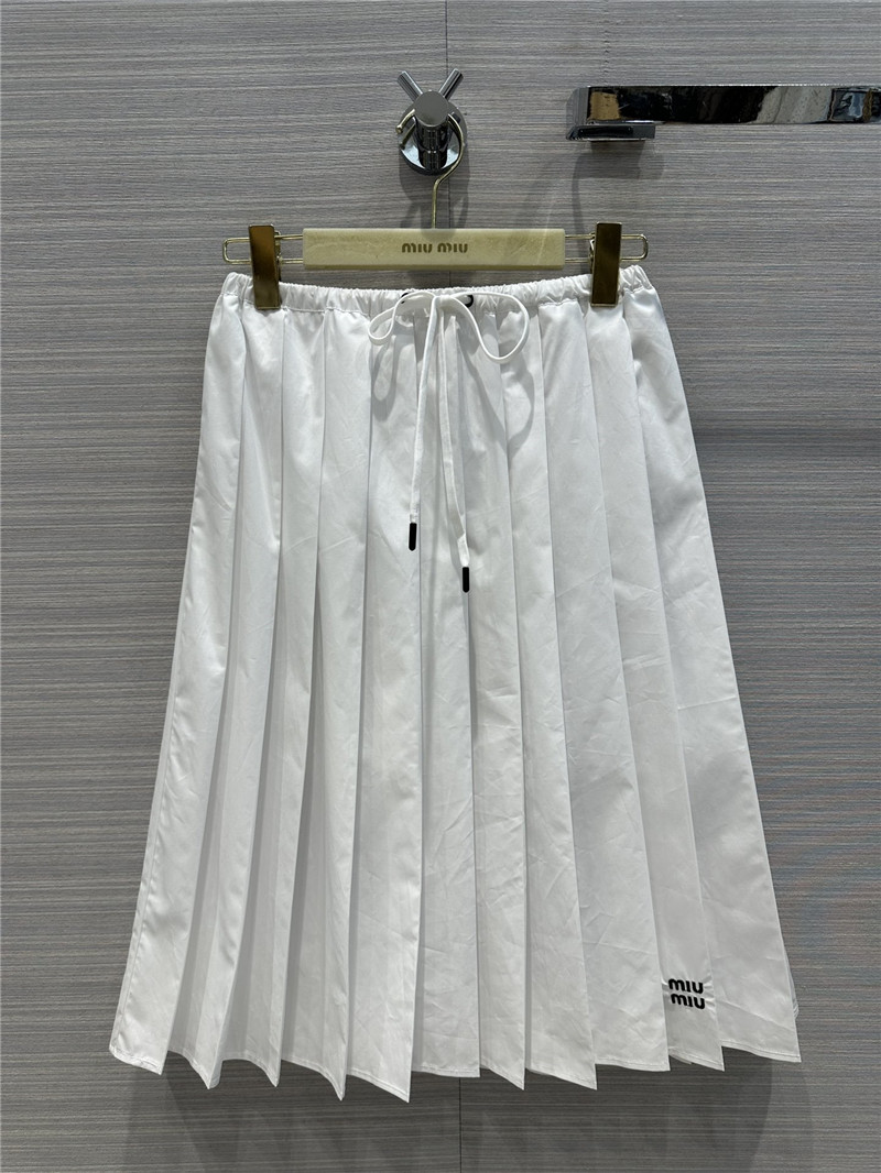 miumiu mid-length pleated skirt cheap replica designer clothes