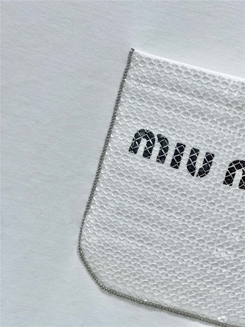 M1um1u embroidered pocket sleeveless top replicas clothes