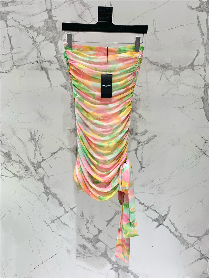 Y51 tube top floral dress replica d&g clothing