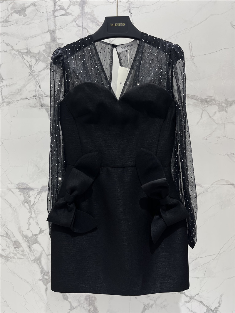 Va1e*ntin0 mesh waist dresscheap replica designer clothes