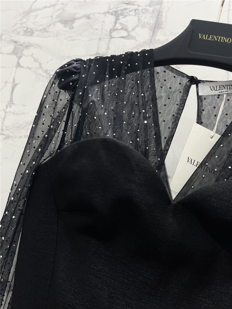 Va1e*ntin0 mesh waist dresscheap replica designer clothes