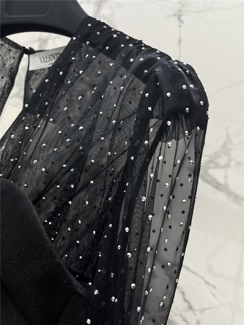 Va1e*ntin0 mesh waist dresscheap replica designer clothes