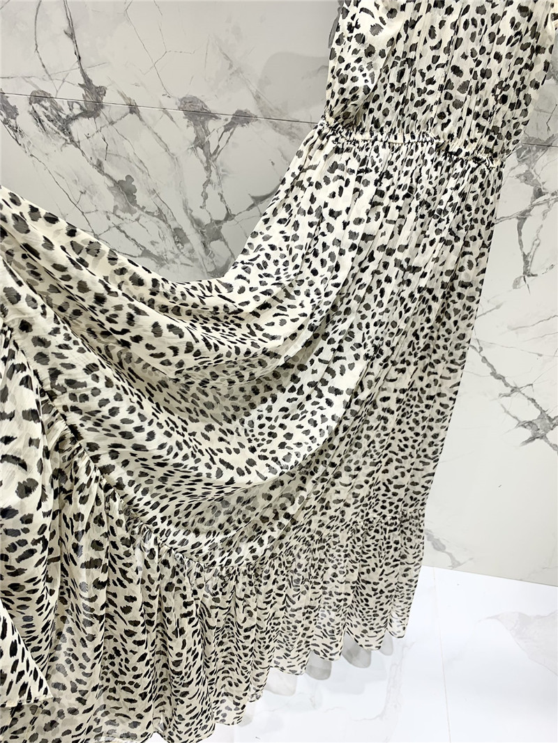 Y51 leopard print vacation dress replica d&g clothing