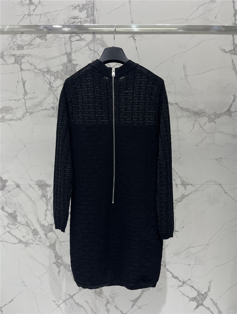 Balmain long sleeve knit dress replica clothing sites