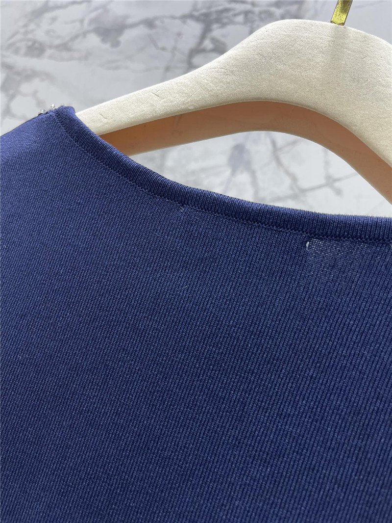 M1um1u studded u-neck knitted t-shirt replica d&g clothing